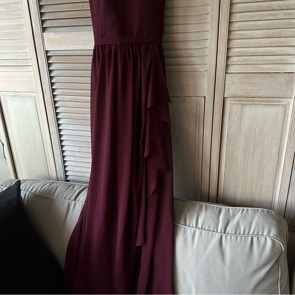 Morilee burgundy/merlot bridesmaids dress - Picture 6 of 7